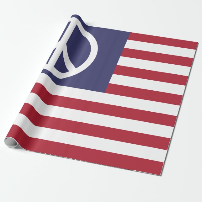 United States Peace Flag Wrapping Paper (Unrolled)