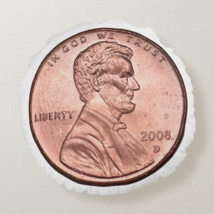 United States Penny Round Cushion