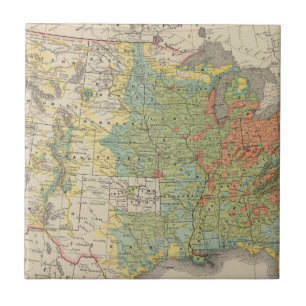 United States Population Density, 1890 Tile
