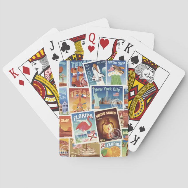 United States Postage Stamps Playing Cards (Back)