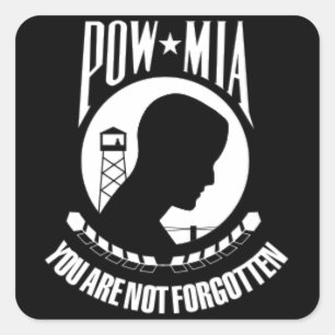 United States POW-MIA Square Sticker