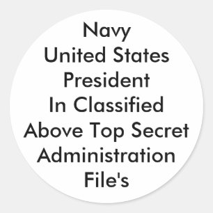 United States President Classic Round Sticker