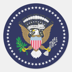 United States Presidential Classic Round Sticker