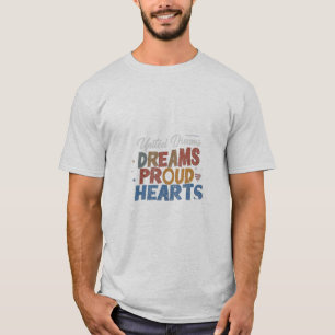 United States proud hearts tshirt design