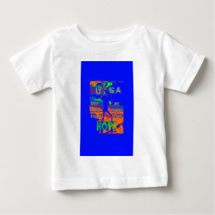 United States Psychedelic Hope: Blue Unity Art Baby T-Shirt
