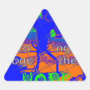 United States Psychedelic Hope: Blue Unity Art Triangle Sticker