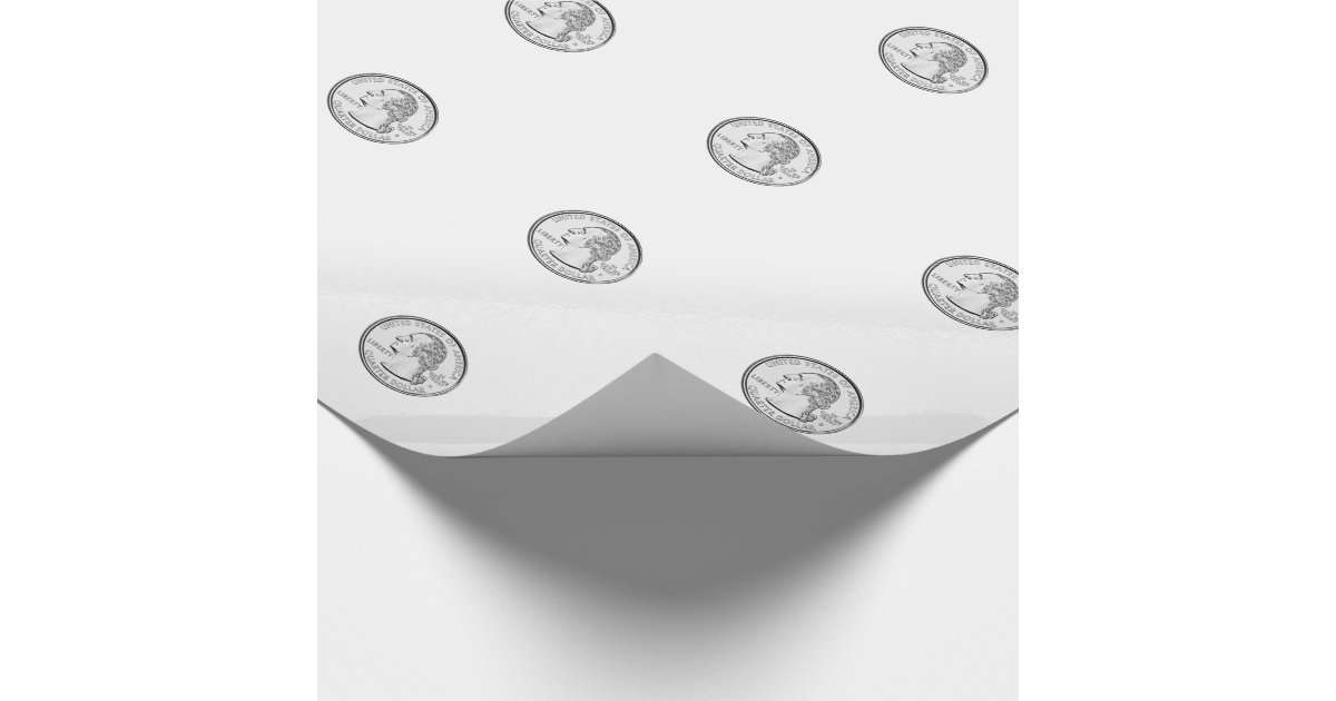 United States Quarter Coin Wrapping Paper Zazzle