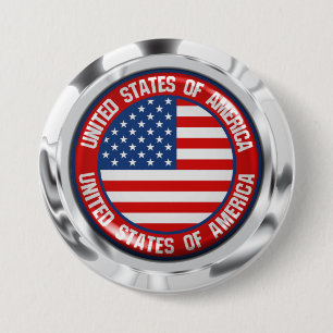 United States Round Emblem 7.5 Cm Round Badge