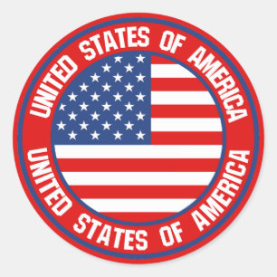 United States Round Emblem Classic Round Sticker