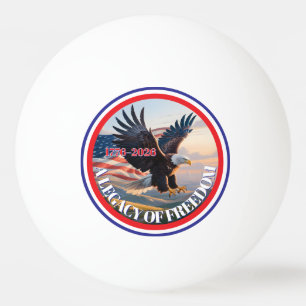 United States Semiquincentennial Bald Eagle White Ping Pong Ball