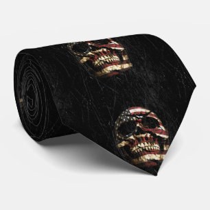 United States Skull Patriot Tie