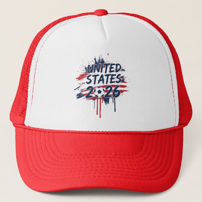 United States Soccer 2026 World Cup Fan Graphic  Trucker Hat (Front)