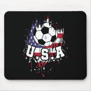 United States Soccer American Footbyll Usa Futbol Mouse Mat