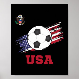 United States Soccer American Footbyll Usa Futbol Poster