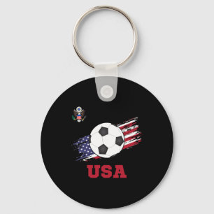 United States Soccer American Footll Usa Futbol  Key Ring