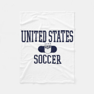 United States Soccer Varsity Red Uswnt Officially Fleece Blanket