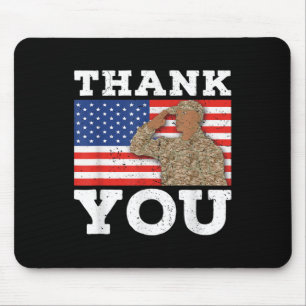 United States Soldier Patriot Veteran Usa Flag Mem Mouse Mat