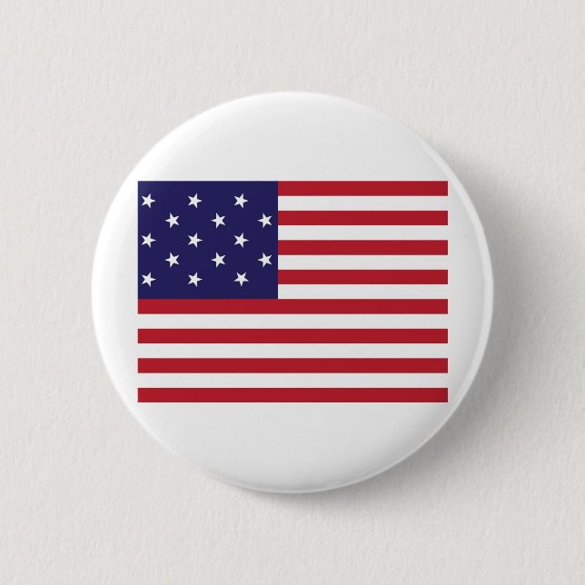 United States Star Spangled Banner Flag 6 Cm Round Badge (Front)