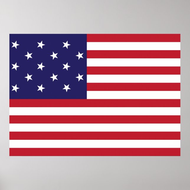 United States Star Spangled Banner Flag Poster (Front)