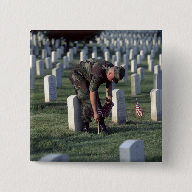 United States, State of Virginia, Arlington. 15 Cm Square Badge (Front)