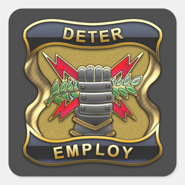 United States Strategic Command Square Sticker (Front)