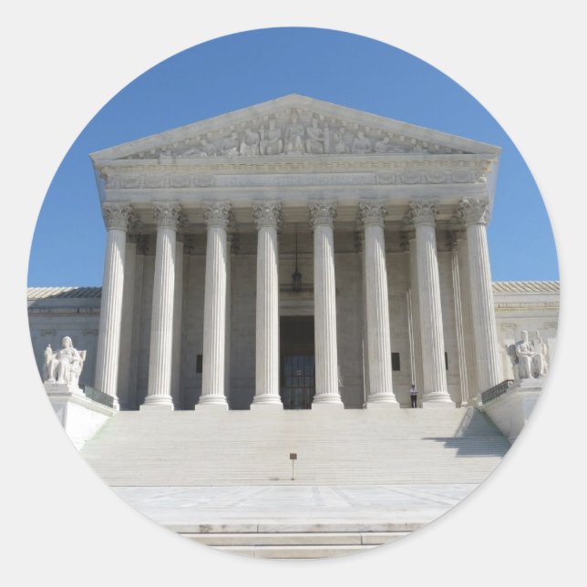 United States Supreme Court Building Classic Round Sticker (Front)