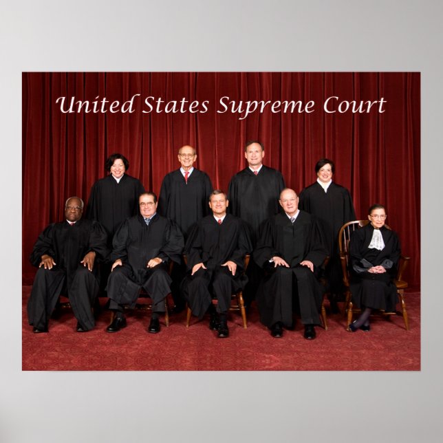 United States Supreme Court Justices Poster (Front)