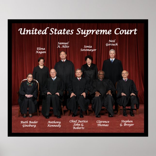 United States Supreme Court Justices Poster (Front)