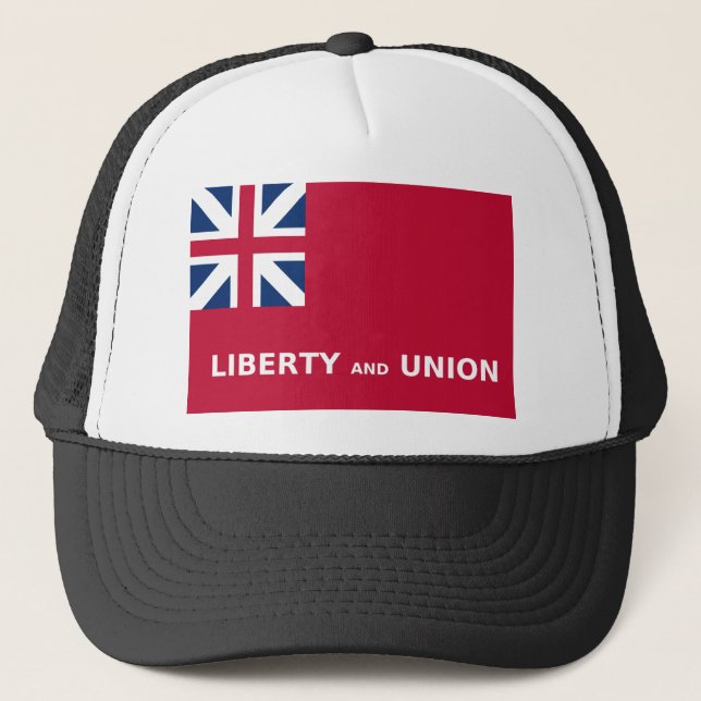 United States Taunton Flag Liberty and Union 1774 Trucker Hat (Front)