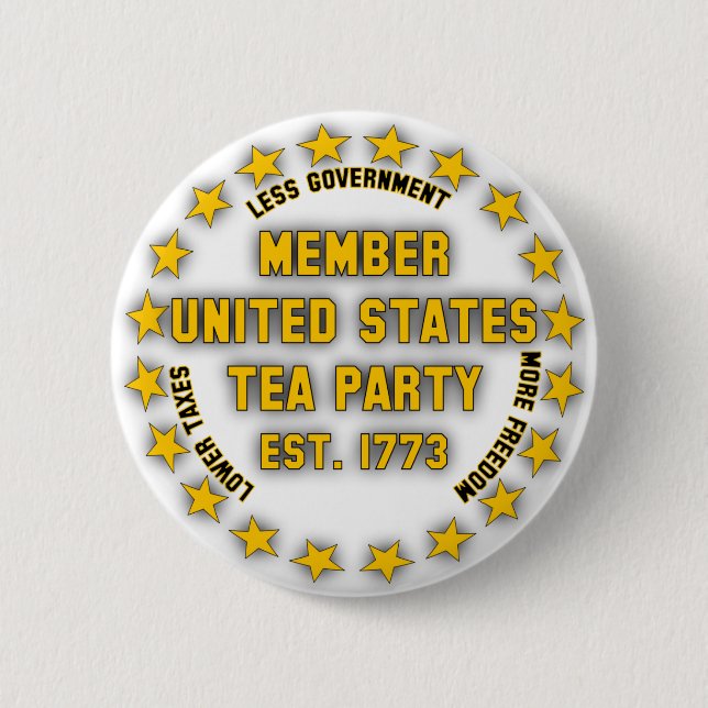 United States Tea Party 6 Cm Round Badge (Front)