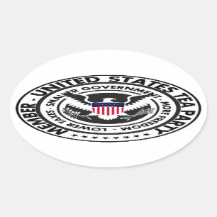 United States Tea Party Oval Sticker