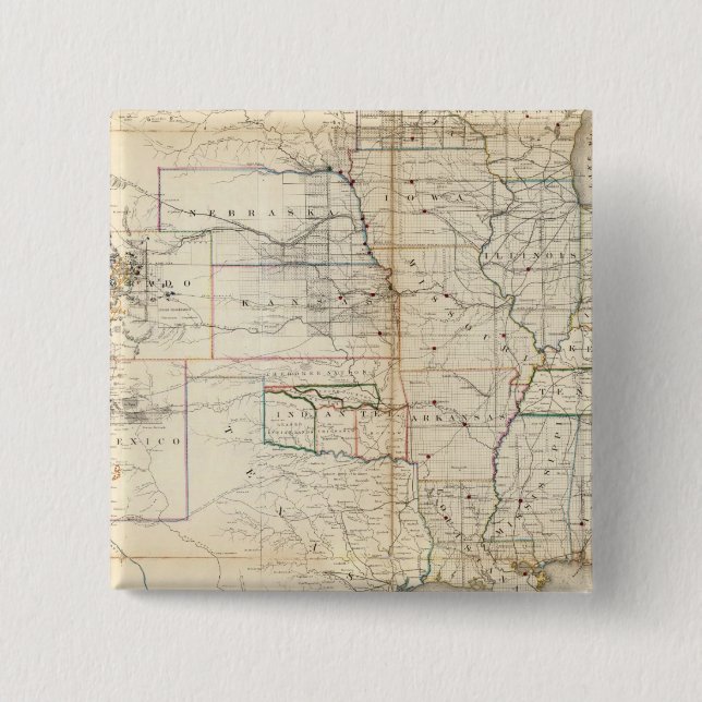 United States, Territories 15 Cm Square Badge (Front)