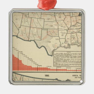 United States Thematic maps Metal Tree Decoration