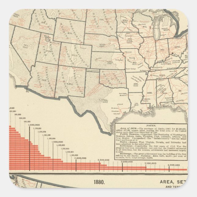 United States Thematic maps Square Sticker (Front)