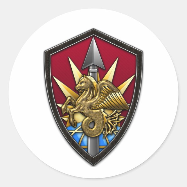 United States Transportation Command Classic Round Sticker (Front)