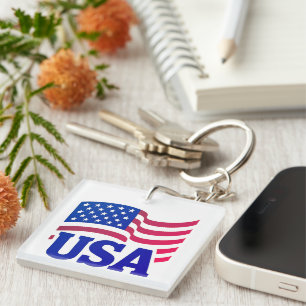 United States Unity Wave Key Ring