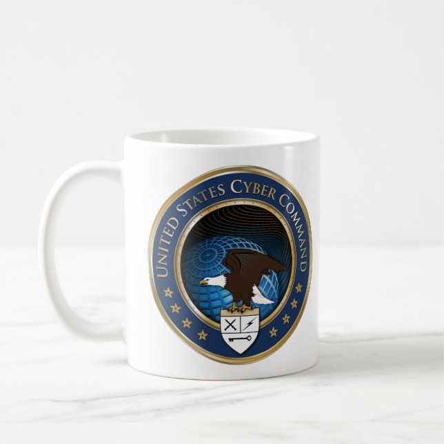 United States US Cyber Command USCYBERCOM mug (Left)