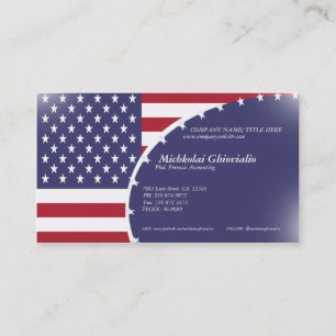 United States USA Flag Business Card