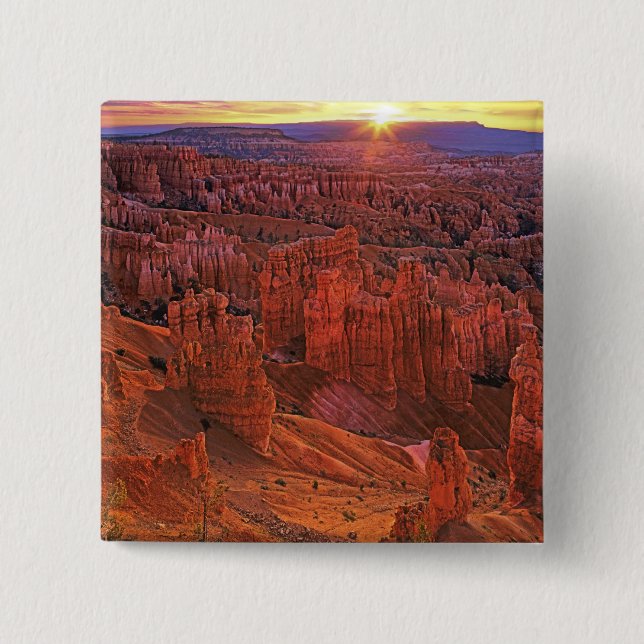 United States, Utah, Bryce Canyon National Park. 15 Cm Square Badge (Front)