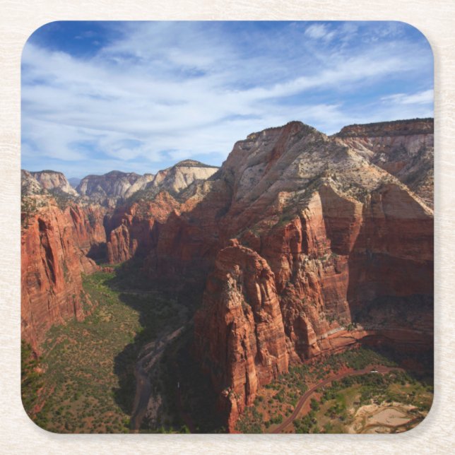 United States, Utah, Zion National Park Square Paper Coaster (Front)