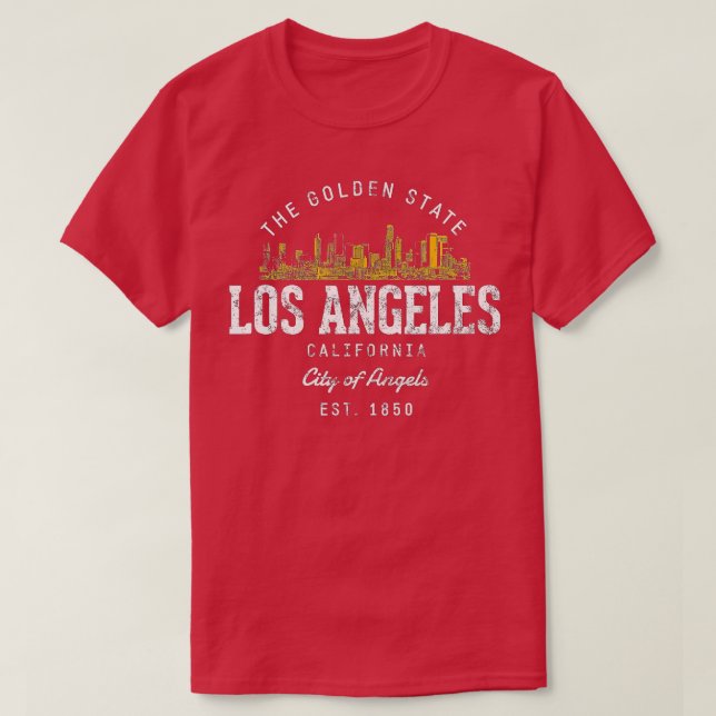 United States Vacation Souvenir Los Angeles  T-Shirt (Design Front)