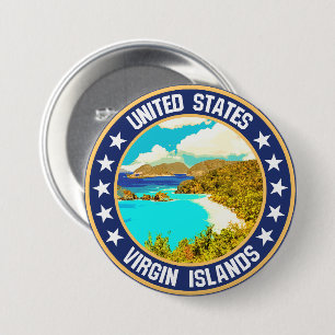 United States Virgin Islands                       7.5 Cm Round Badge