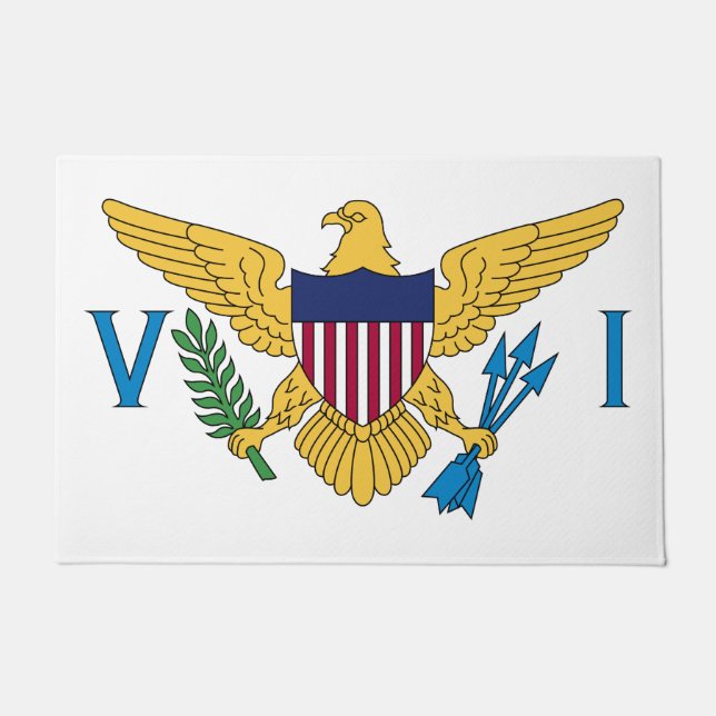 United States Virgin Islands Flag Doormat (Front)