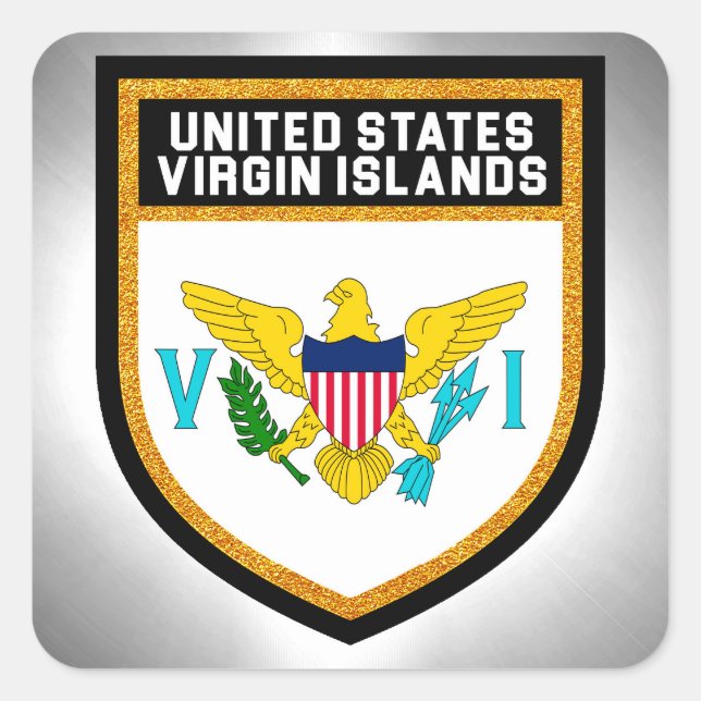 United States Virgin Islands Flag Square Sticker (Front)
