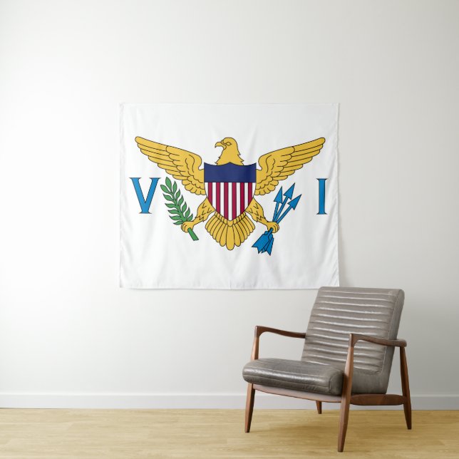 United States Virgin Islands Flag Tapestry (In Situ (Horizontal))