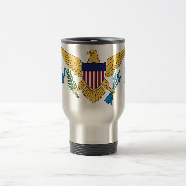 United States Virgin Islands Flag Travel Mug (Center)
