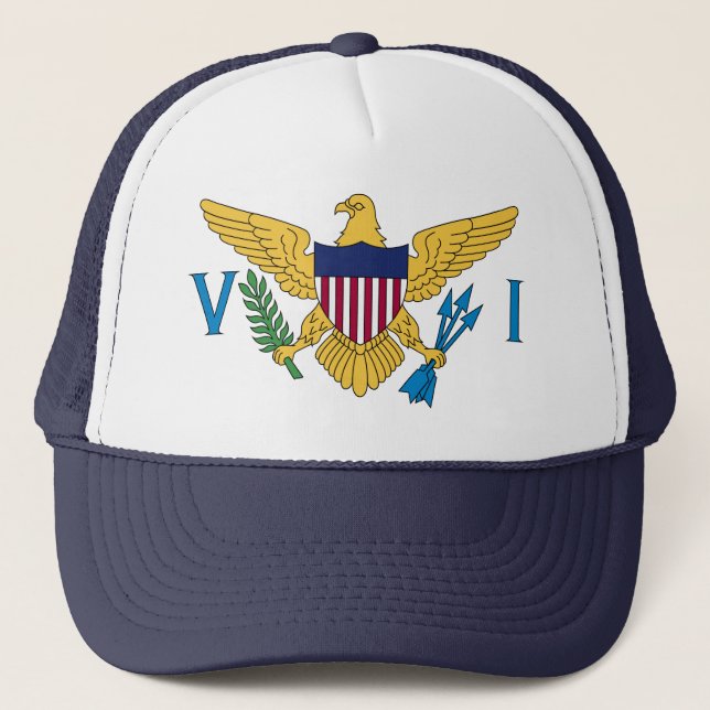 United States Virgin Islands Flag Trucker Hat (Front)