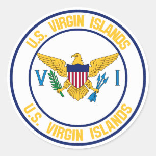 United States Virgin Islands Round Emblem Classic Round Sticker