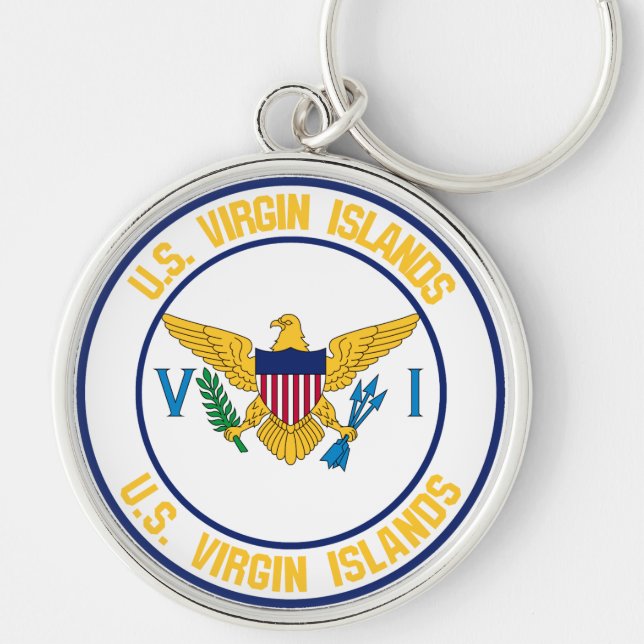 United States Virgin Islands Round Emblem Key Ring (Front)