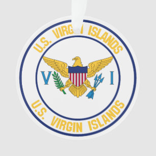 United States Virgin Islands Round Emblem Ornament